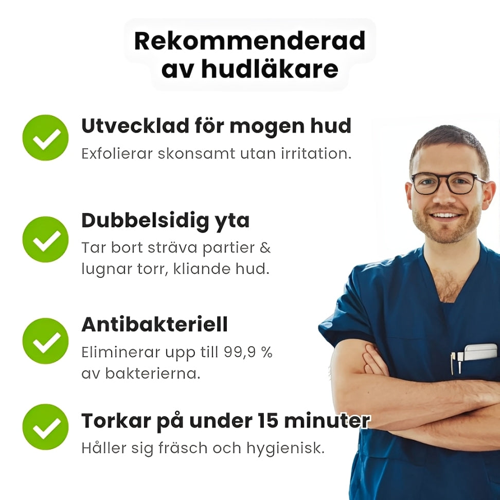 BLISSIAL - Exfolierande & antibakteriell duschhanduk